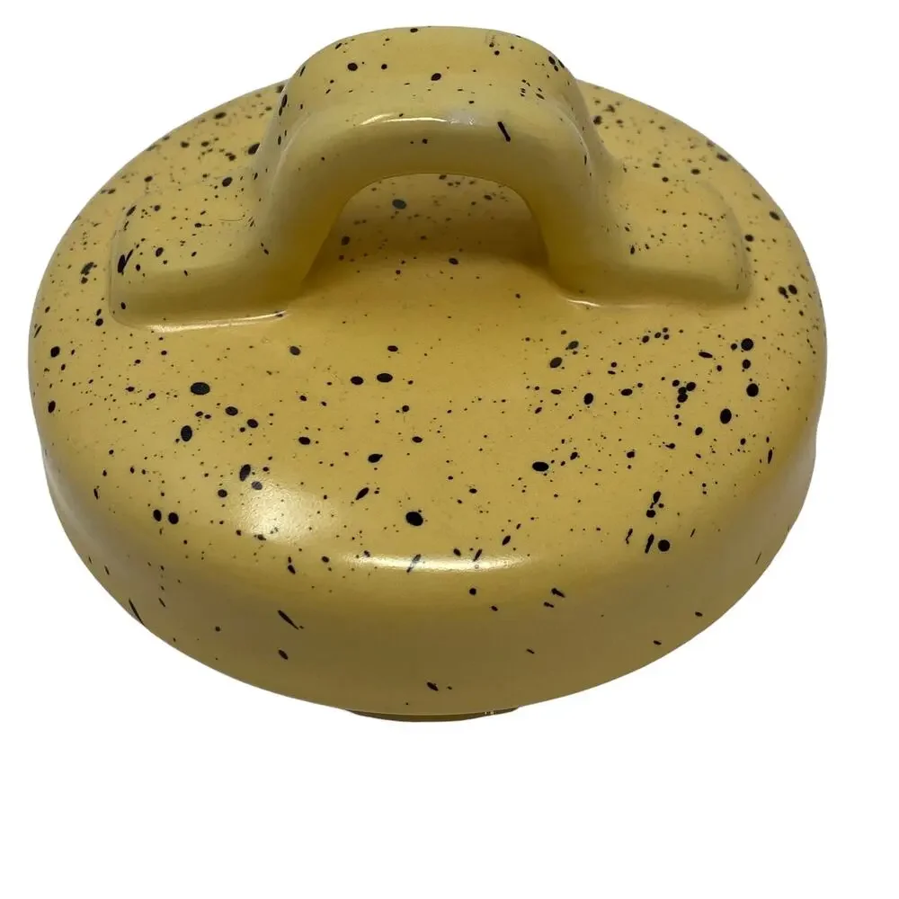 Rae Dunn Farmhouse Easter Spring Yellow Speckled TWEET JAR Ceramic Jar And‎ Lid